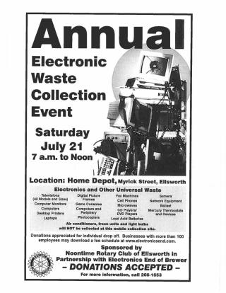 E - Waste Collection in Ellsworth
