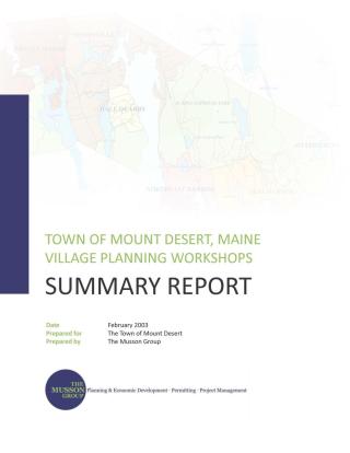 Cover to Village Planning Workshops report